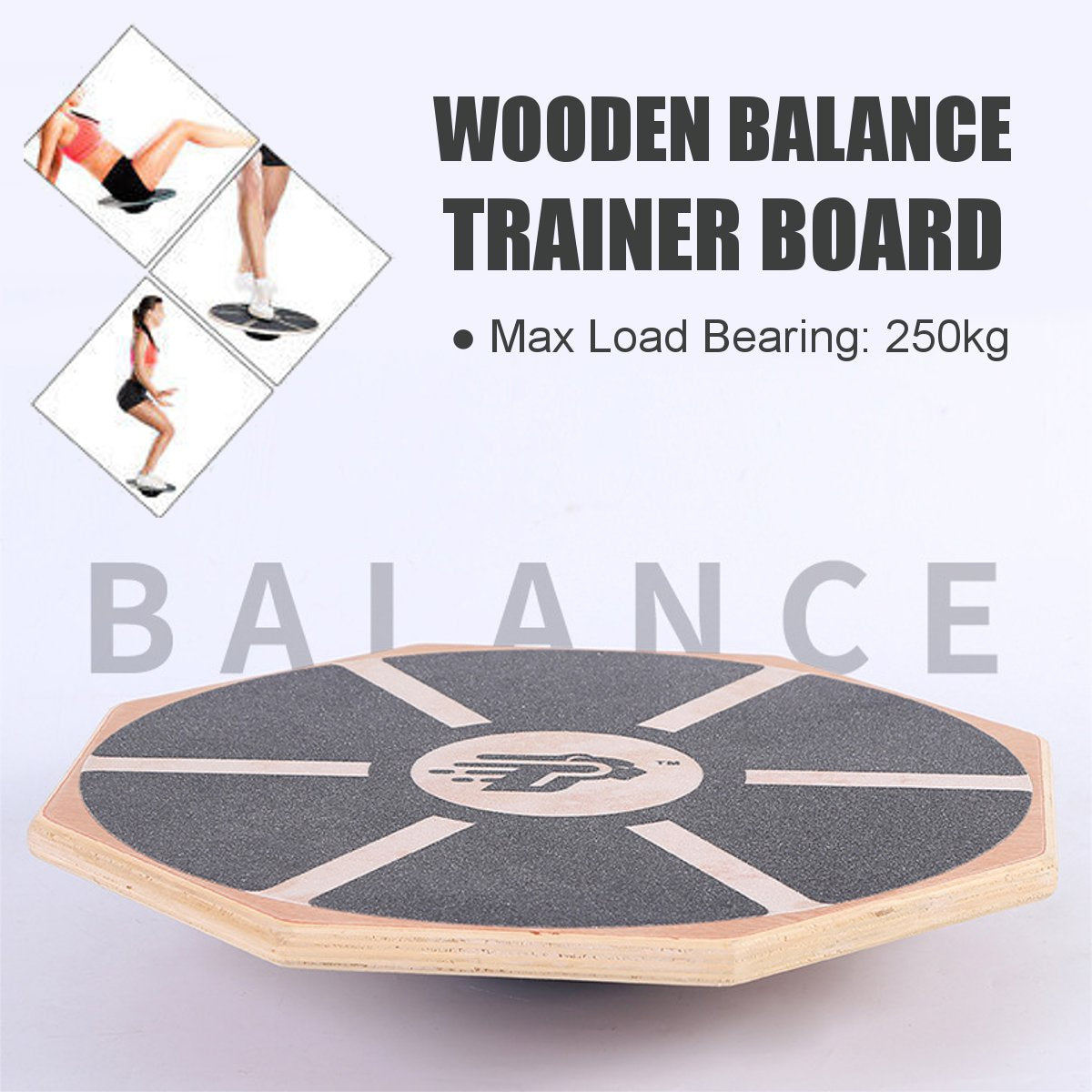 Wooden Octagonal Balance Trainer Board Twist Board Workout Balance Training Sport Yoga Fitness Tool